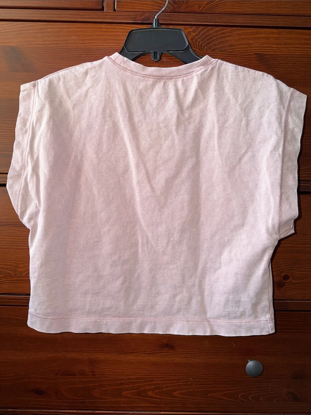 Zara Cropped Boxy Cotton Muscle Tee Pink Orchid Cap Sleeve Top S